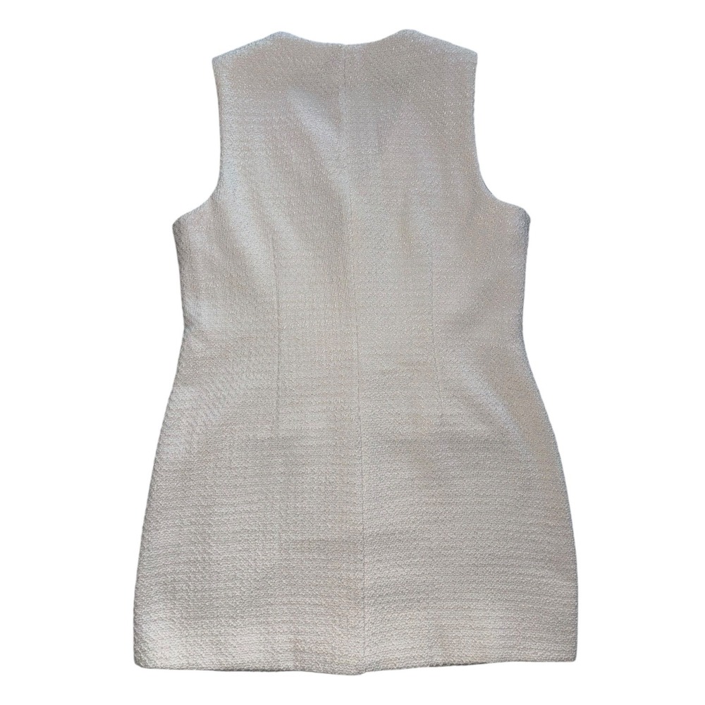 Abercrombie & Fitch Mara Tweed Vest Mini Dress White Size L - Picture 7 of 12